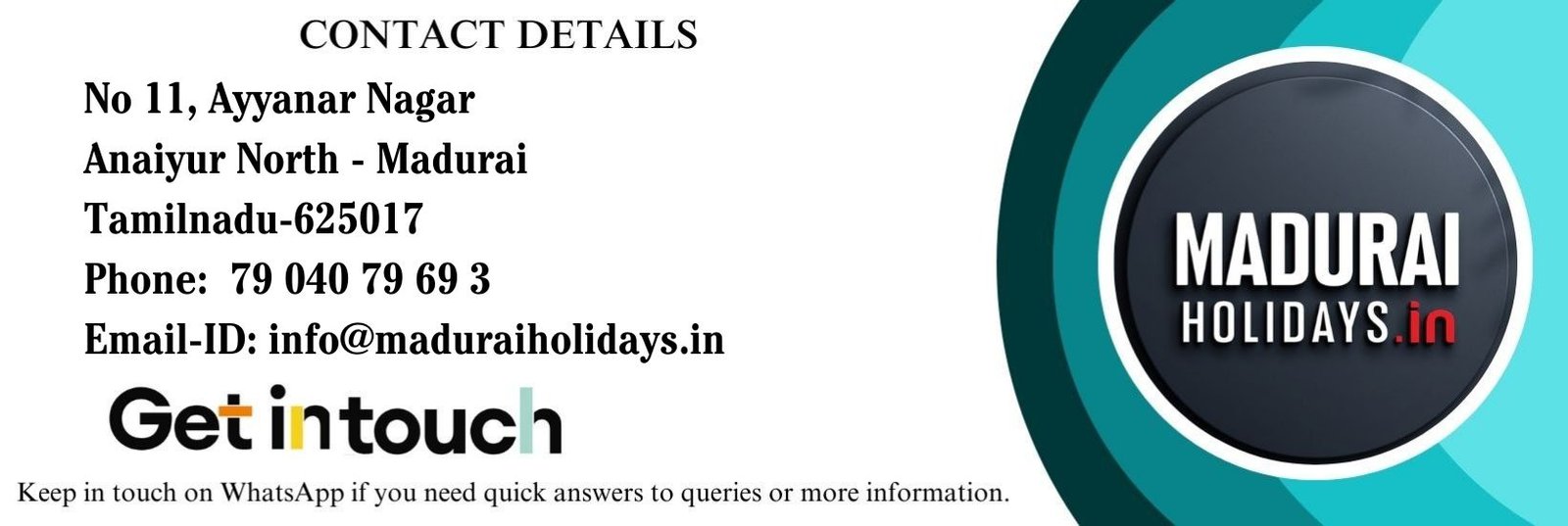 Southindia Travels Contact Information